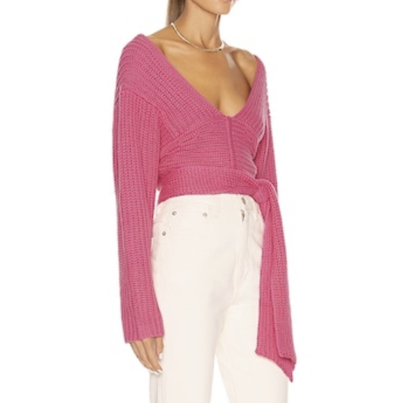 Nwt Atoir Farfetch chunky backless wrap tie sweater S - Picture 2 of 8